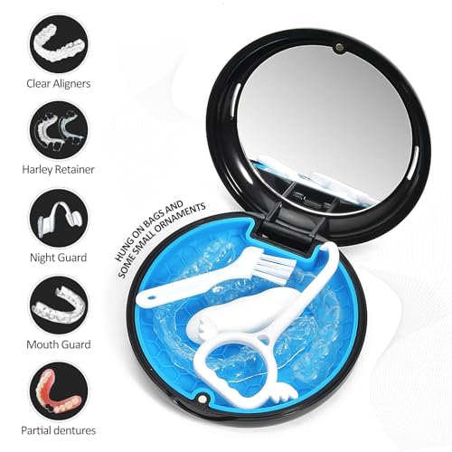 Gaboolo Orthodontic Retainer Case with Magnetic Closure and Vent Holes