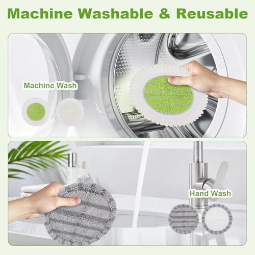 6.3-Inch Electric Mop Pads for Vmai, Bissell & More - 4 Pack