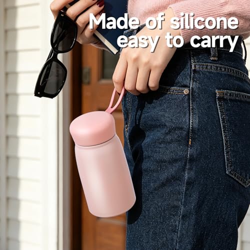 LATIVEN 11oz Mini Insulated Water Bottle - Soft Pink Pocket Travel Mug