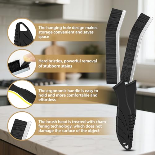 4-Piece Crevice Cleaning Brush Set for Hard-to-Reach Areas