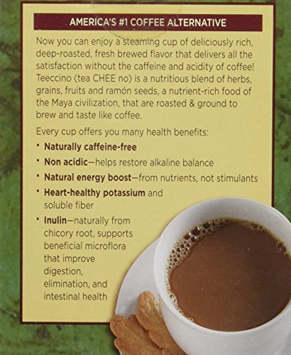 Teeccino French Roast Herbal Tea - 10 Bags, Caffeine Free & Prebiotic