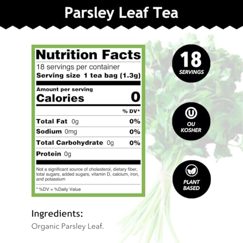 Organic Parsley Leaf Tea by Buddha Teas - Herbal, Caffeine-Free, 18 Bags