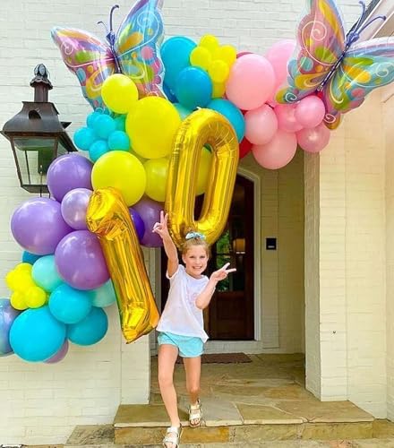 Double Number 11 Balloons - 40 Inch Gold Foil Mylar for Birthdays & Anniversaries