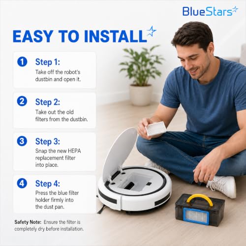 BlueStars 10-Pack HEPA Filters for ILIFE V3s/V5s Series - PO10 Replacement