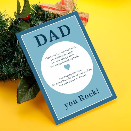 TI-EDC Dad Card for Father's Day Birthday and New Dad Gifts from Daughter Son