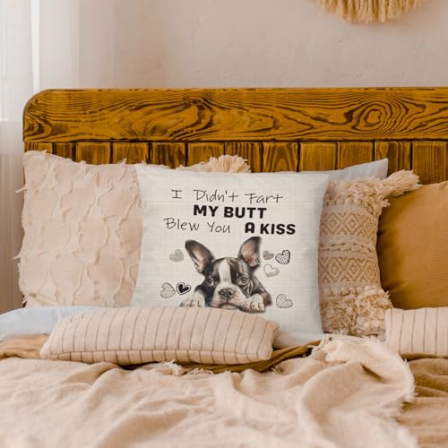 Boston Terrier Pillow Cover 18x18 - Color_3 | Dog Lover Gift