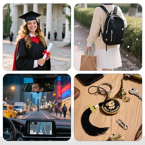 Black Graduation Tassel with 2026 Gold Charm - Class of 2026