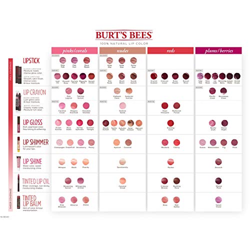 Burt's Bees Lip Shimmer, Fig - 0.09 oz Moisturizing Tinted Lip Balm
