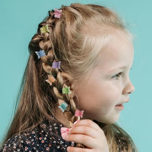50 Pack Mini Butterfly Hair Clips Small Claw Clips for Women