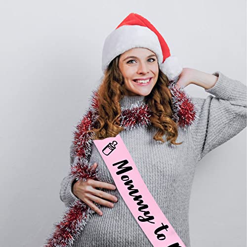 Mommy To Be Sash - Elegant Pink Satin Baby Shower Accessory