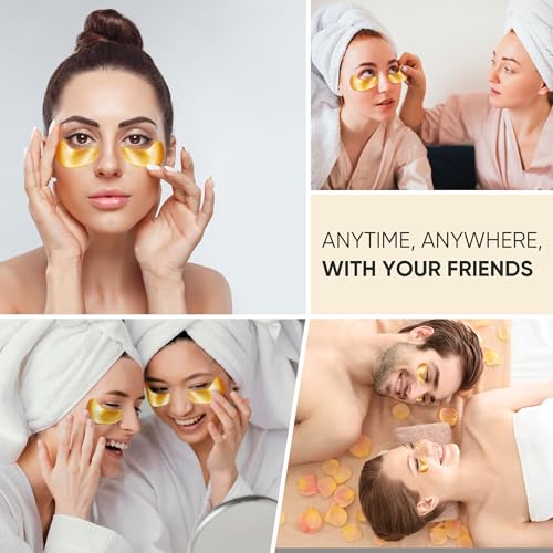 Bukamkom 24K Gold Under Eye Patches - 10 Pairs Anti-Aging Eye Masks