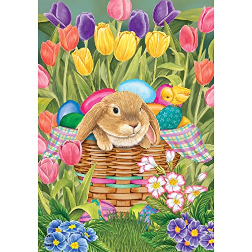 NAIMOER Easter Bunny Diamond Art Kit - 5D Full Drill Tulips 30x40cm
