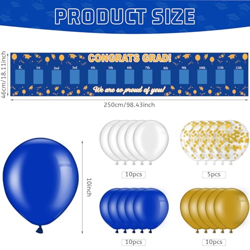 Graduation Photo Banner Set with Balloons for 2026 Party