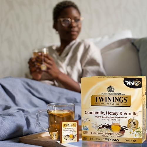 Twinings Camomile, Honey & Vanilla Herbal Tea, 100 Individually Wrapped Bags