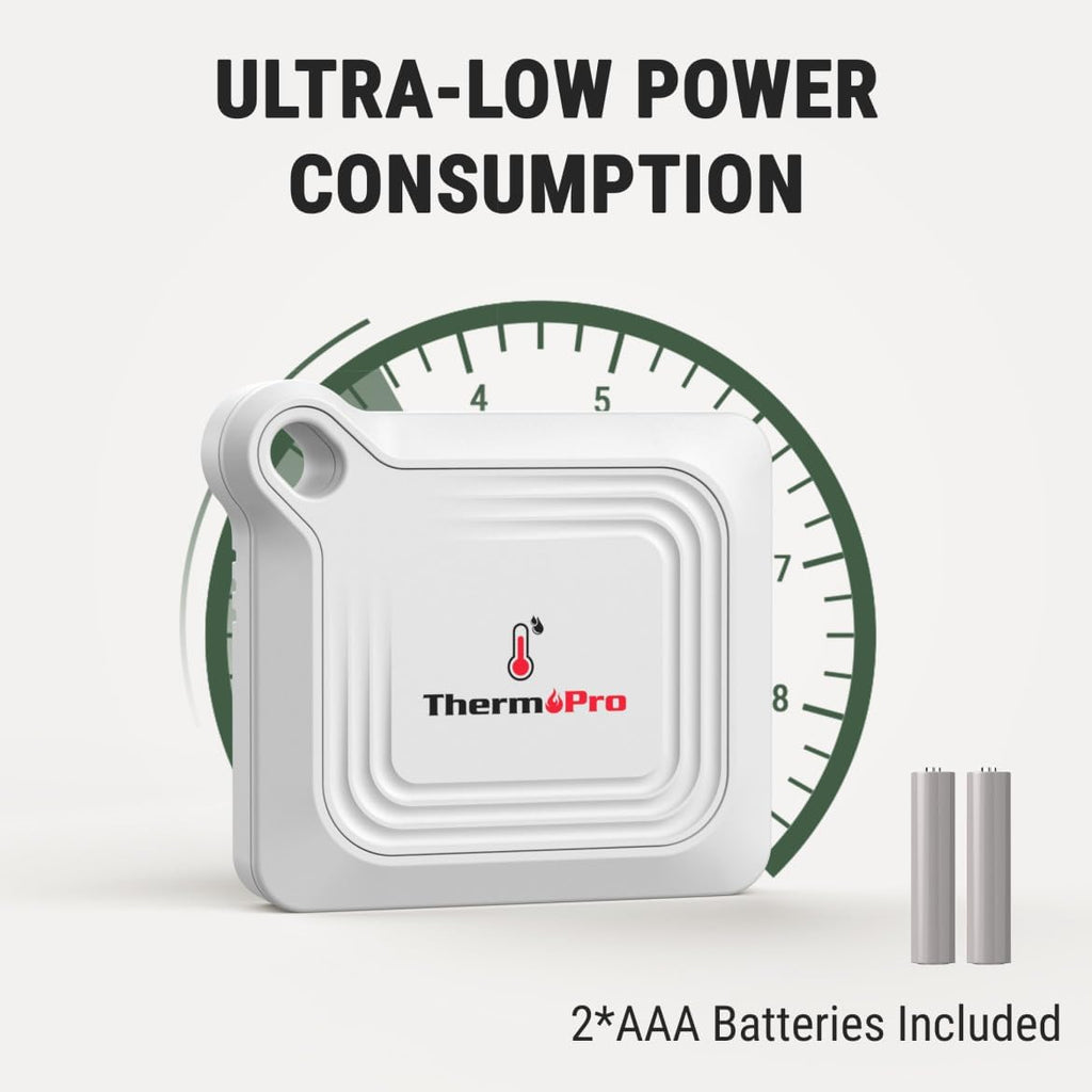 ThermoPro Bluetooth Thermometer - 260FT Range Temperature & Humidity Monitor | Remote App Control & Data Logging (TP351)