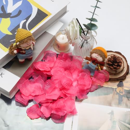 1000 Pcs Rose Red Silk Rose Petals for Weddings & Events