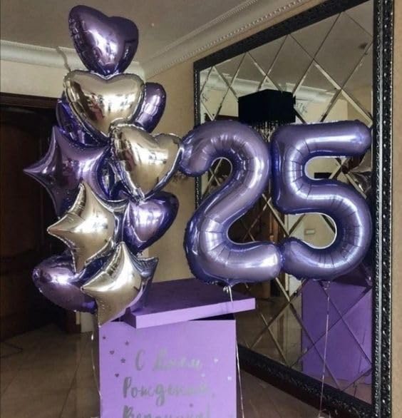 Purple Number 30 Balloon - 40 Inch Giant Foil Decoration for 30th Birthday Party Supplies