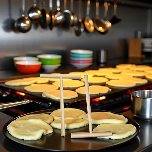Zhuluck Wooden Crepe Maker Batter Spreader Set of 2 Pancake Tools