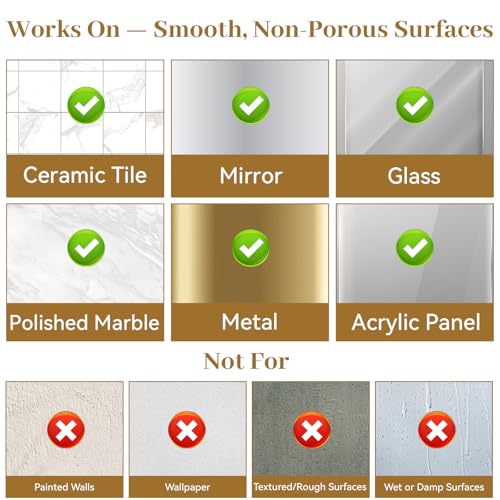TACGEA Suction Cup Hooks, Removable Heavy Duty Shower Hooks - Brushed Silver 4 Pack