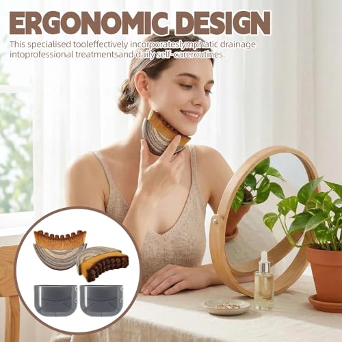 Lymphatic Contour Face Brush Soft Dry Brushing Beauty Tool 2 Pcs