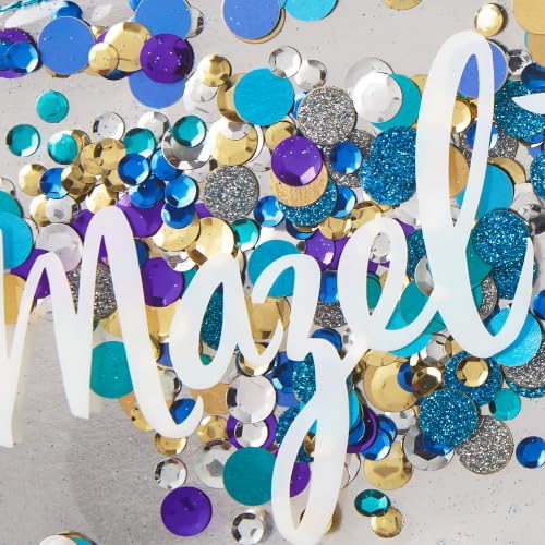 Hallmark Signature Mazel Tov Card - Blue & Gold Confetti