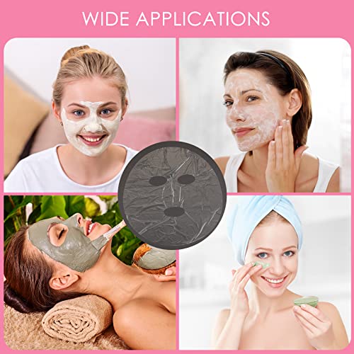 Maitys 200 Pcs Disposable Plastic Face Masks Clear Facial Wraps for DIY Skincare
