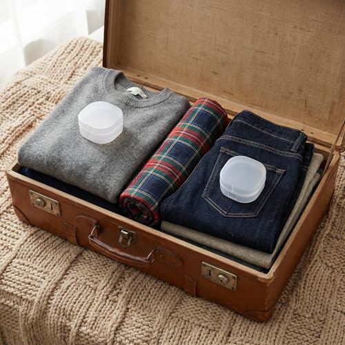 Travel Cotton Pad Case - 2 Pack Portable Organizer with Snap Lid