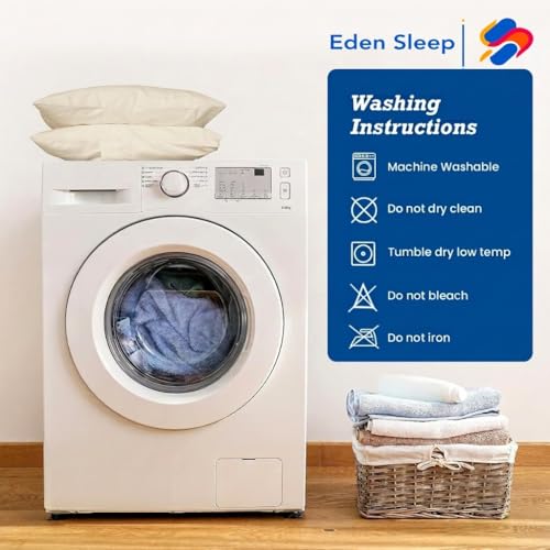 Eden Sleep Toddler Travel Pillowcases 2-Pack 14x20 Inch Cotton Ivory Zipper Covers