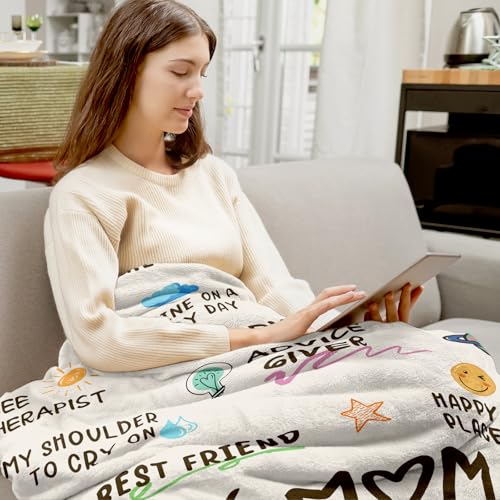 Mom Blanket with Heartwarming Messages - 60" x 50" Fleece Throw