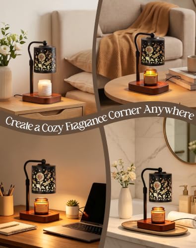 Dragonfly Adjustable Candle Warmer Lamp with Timer & 4-Level Dimmer - Height Adjustable