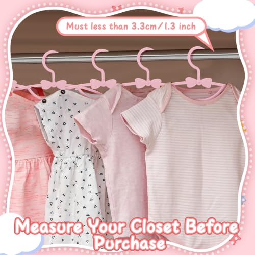20 Pack Pink Baby Hangers Plastic Nursery Closet Clothes Organizers