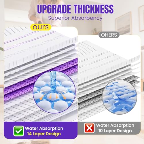 QuikMoprit 12 Pack Power Mop Refills for Swiffer - Multi-Surface Cleaning Pads