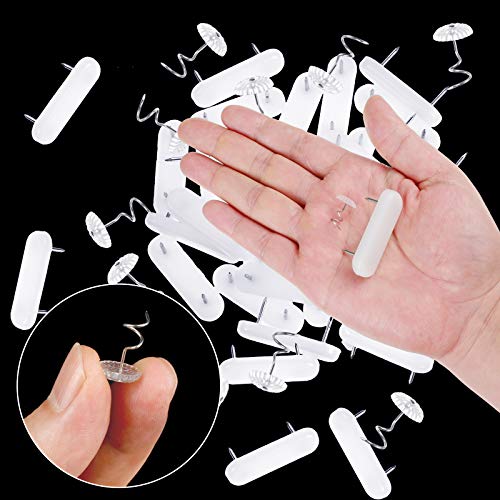 Jetec 40 Pack Bed Skirt Pins and Chair Leg Glide Nails