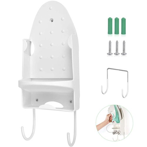 Wall Mounted Ironing Board Rack Electric Iron Holder Household Bathroom Shelf