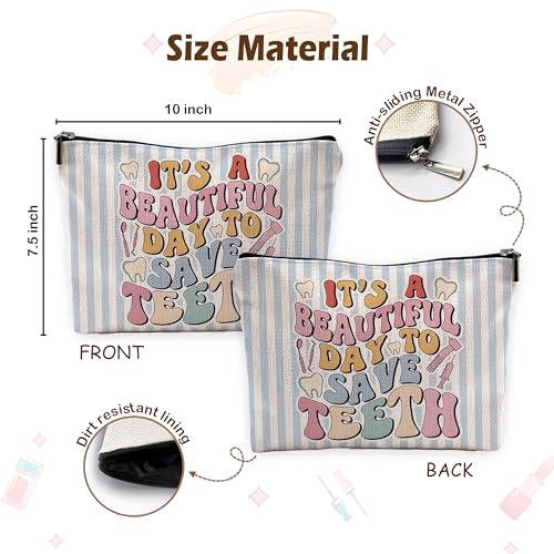Dental Hygienist Makeup Bag Dentist Gift Cosmetic Travel Pouch