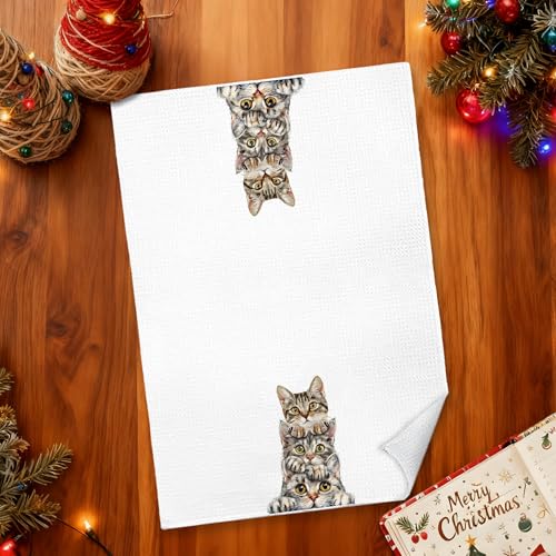 GSGFDSHF Cat Towel C - 16x24 Inch Cat Lover Kitchen & Bathroom Decorative Towels