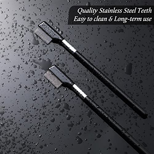 CHENGU Metal Eyelash Brush and Separator 2-Piece Set - Mascara Comb