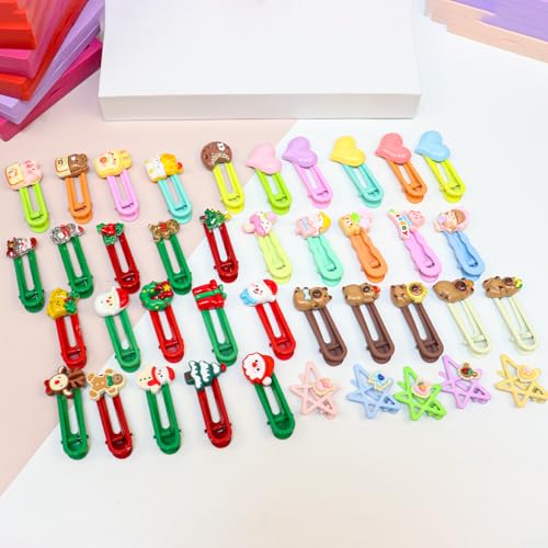 SEMSOIIO 5-Piece Cute Metal Hair Clips Set for Women and Girls