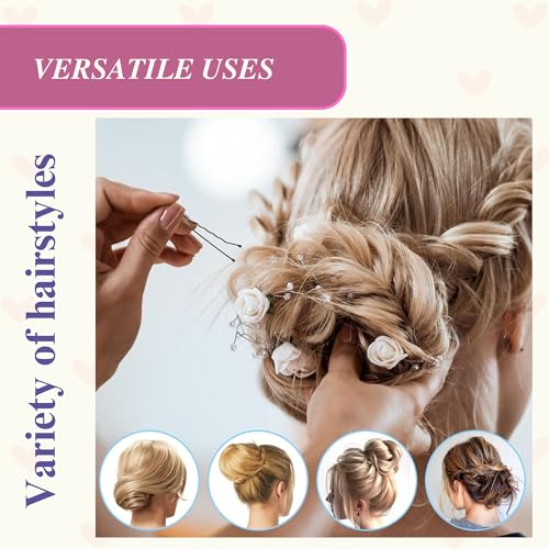 Black Bobby Pins 38mm - 500 Pack Hair Grips with Storage Box