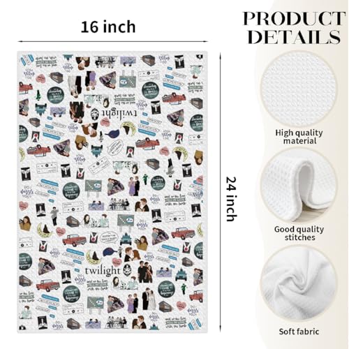 LONGXIN Absorbent Decorative Kitchen Towel - 16x24 Inch Waffle Weave
