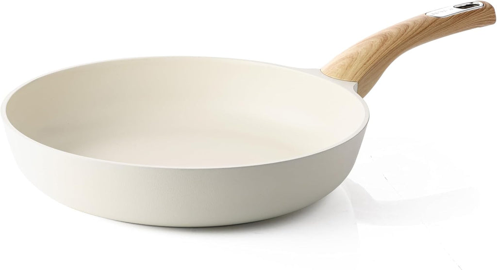 SENSARTE Nonstick Frying Pan - 8 Inch Healthy Omelette Skillet | PFOA Free White Cookware
