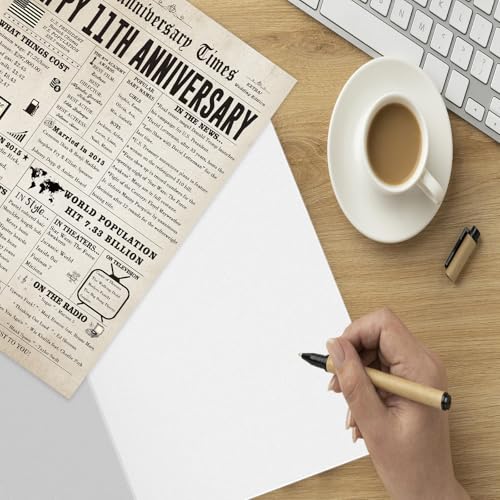 Jumbo 11th Anniversary Card for Wife or Husband | Romantic Gift