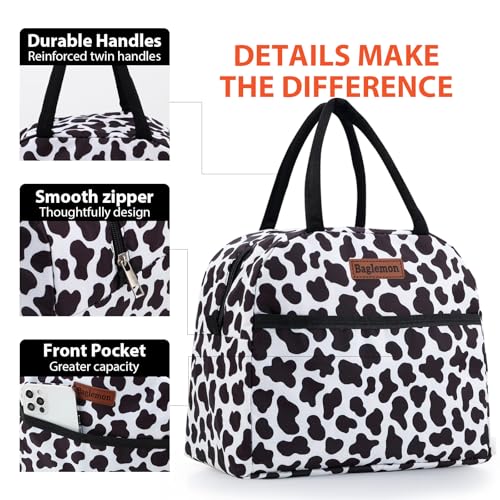 Baglemon Insulated Lunch Bag - Large Reusable Tote for Work & Picnic