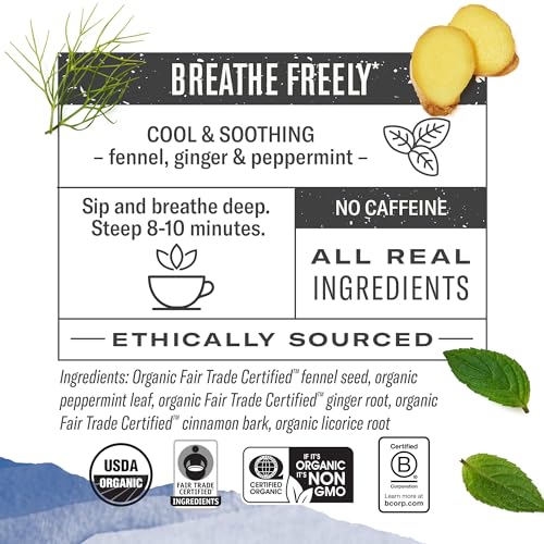 Numi Organic Congest Away Tea - 48 Herbal Tea Bags, Caffeine Free