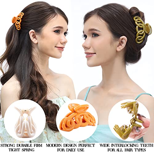 RC Roche Ornament Large Claw Hair Clips for Thick Hair 6 Pack
