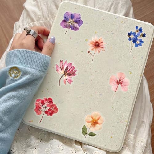 50 Pcs Waterproof Pressed Dried Flower Stickers for Journaling