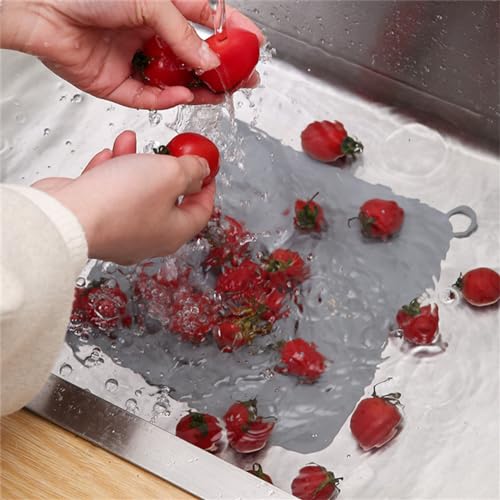 Silicone Drain Cover Set - 4 Pieces, 6x6 inch, Reusable Kitchen & Bath