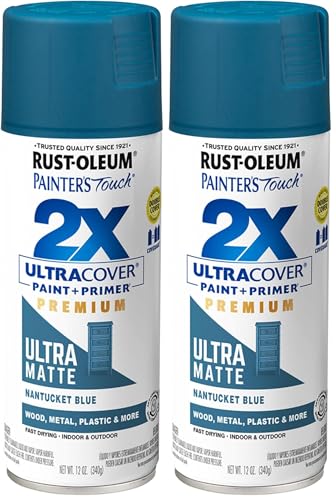 Rust-Oleum Ultra Matte Nantucket Blue Spray Paint - 12 oz (Pack of 2)