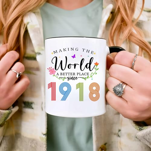 108th Birthday Coffee Mug - 1918 Variation for Women Men Mom Dad Grandma Grandpa