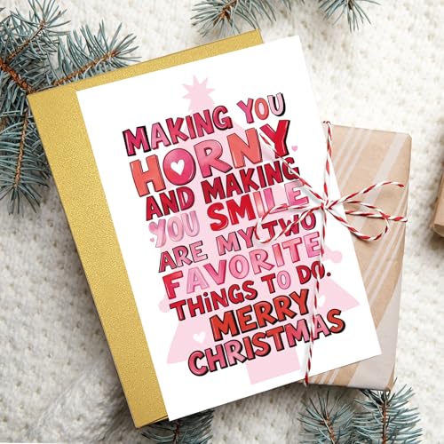 Naughty Christmas Card for Boyfriend - Funny Holiday Card